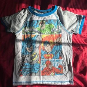 Justice League Boys Pajama Set T-Shirt & Shorts Size Small (6/7)
